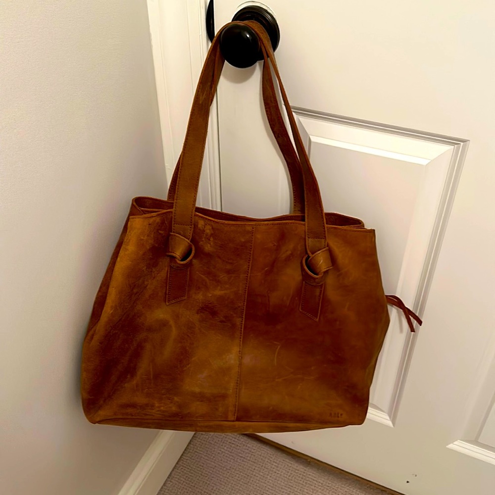Able Brown Leather Tote Bag
